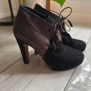 RAG & BONE Women Suede Leather Lace Up Ankle High Heel Boots Boots Size 8/ 8.5